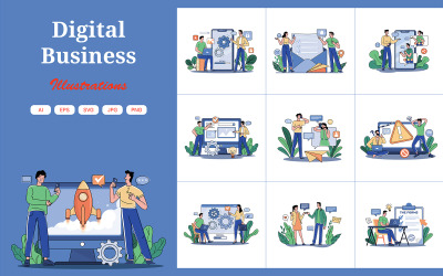 M672_Pacote de ilustração comercial digital 2