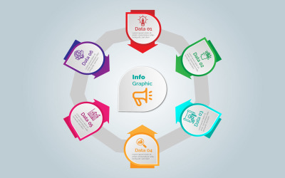 Cirkel stil vektor infographic element design.