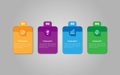 Cztery kroki wektor infografika eps element szablonu projektu.