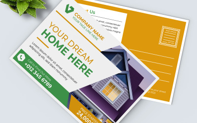 Modèle de carte postale immobilière.