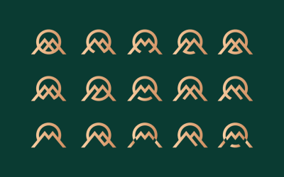 Набор шаблонов для создания логотипов M Letter