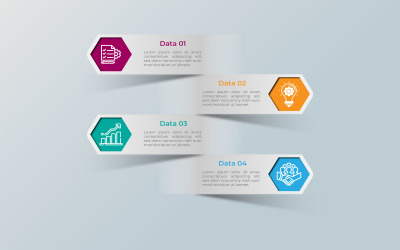 Polygon stil enkel infographic element malldesign.