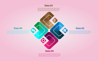 Ractangular style vector infographic element design.