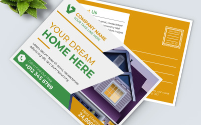 Шаблон открытки по недвижимости.