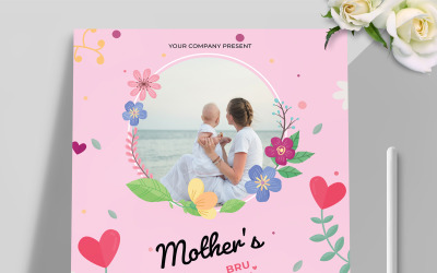 Vorlage für Flyer zum Muttertag