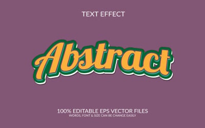 Abstrakt redigerbar vektor Eps 3D-texteffektmalldesign