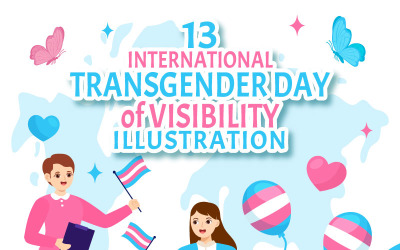 13 Internationale Transgenderdag van zichtbaarheid Illustratie