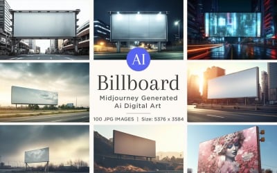 Pubblicità del cartello stradale Mockup 100 Set V-1