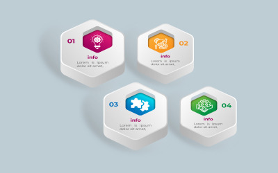 Vector polygon infographic element design.