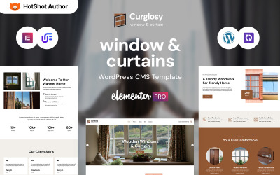 Curglosy - Ramen en gordijnen WordPress Elementor-thema
