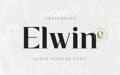Fonte elegante e elegante Elwin