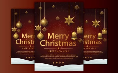 Joyful Wishes and Festive Delights: A Merry Christmas Template for A4 Celebrations!