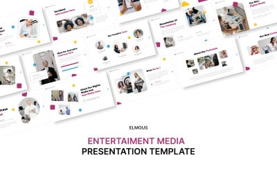 PowerPoint-Vorlagenpräsentation für Unterhaltungsmedien