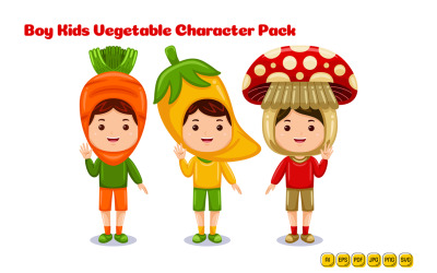 Junge Kinder Gemüse Charakter Kostüm #02