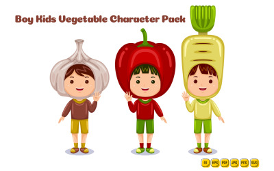 boy kids vegetable character costume #04