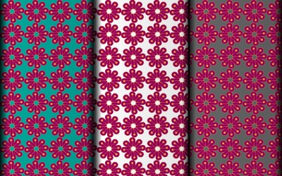 Flower style simple vector pattern design template.