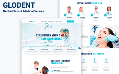 Glodent - HTML5-шаблон целевой страницы стоматологической клиники и медицинских услуг