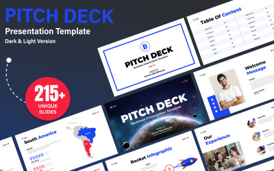 Progettazione del layout della presentazione aziendale del pitch deck