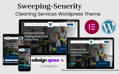 Sweeping Serenity — motyw WordPress dotyczący usług sprzątania