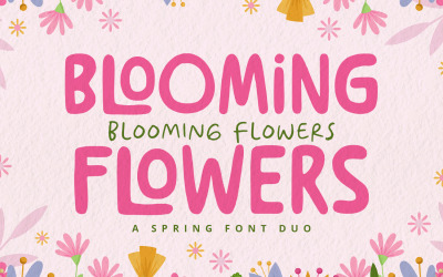 Blooming Flowers - Font Duo