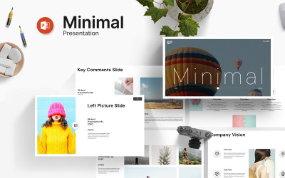 Цифровий чистий мінімальний шаблон PowerPoint