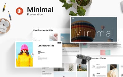 Цифровой чистый минимальный шаблон PowerPoint