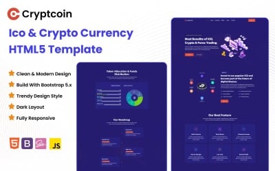 Cryptcoin - Ico &amp;amp; Crypto Currency Html Template