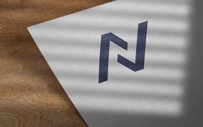 Design del modello logo lettera N monogramma