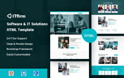 ITfirm – Yazılım ve BT Çözümleri Web Sitesi Şablonu