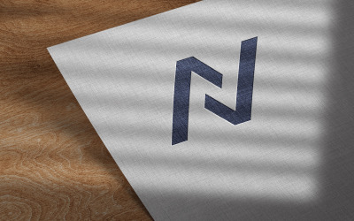 Projekt szablonu logo z monogramem litery N