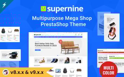 Supernine - Multifunctioneel Mega Shop Prestashop-thema