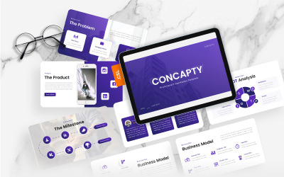 Concapty – Víceúčelový Pitch Deck Šablona Prezentací Google