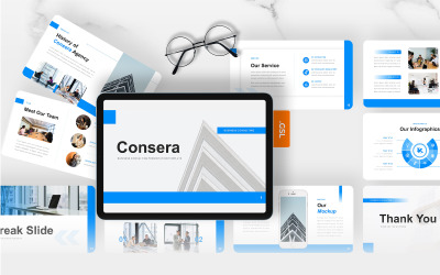 Consera – Šablona Prezentací Google pro obchodní poradenství