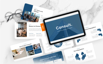 Consult – Business Consulting Google Slides sablon