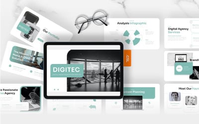 Digitec – Digitális Ügynökség Google Slides sablon