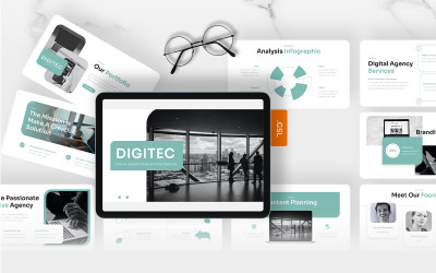 Digitec – šablona Prezentací Google pro digitální agenturu