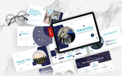 Edversity – Образовательный университет Шаблон PowerPoint