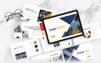 Find-Tech - Technologie PowerPoint šablony