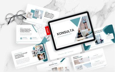 Konsulta – Профіль компанії Шаблон PowerPoint