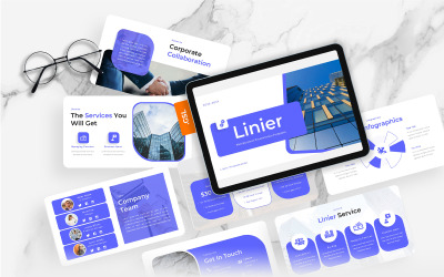 Linier - Multifunctionele Google Presentaties-sjabloon
