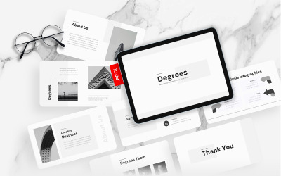Stupně - minimální šablona PowerPoint