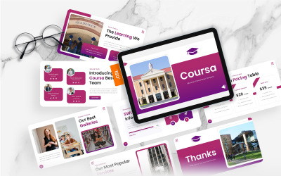 Coursa - Modèle Google Slides pour l&amp;#39;éducation
