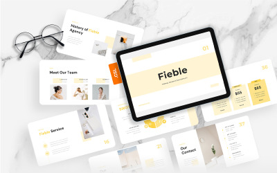 Fieble – minimální šablona Prezentací Google