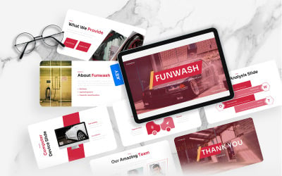 Funwash – szablon prezentacji dotyczącej myjni samochodowych i detali