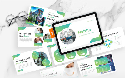 Heltha - Modelo Médico do Google Slides