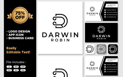 Initiales Lettre RD DR Monogramme Logo