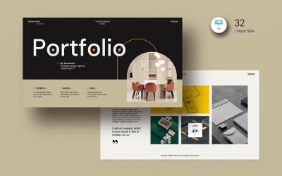 One Line Artist Portfolio Presentation - Download in PDF, PowerPoint,  Google Slides, Apple Keynote