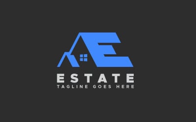 Hausbuchstabe E-Home-Logo-Design-Vorlage