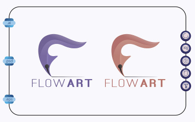 Креативный дизайн логотипа L Letter F