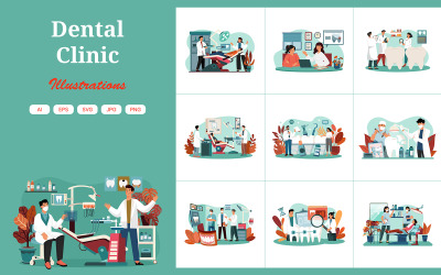 M639_Pakiet ilustracji kliniki dentystycznej